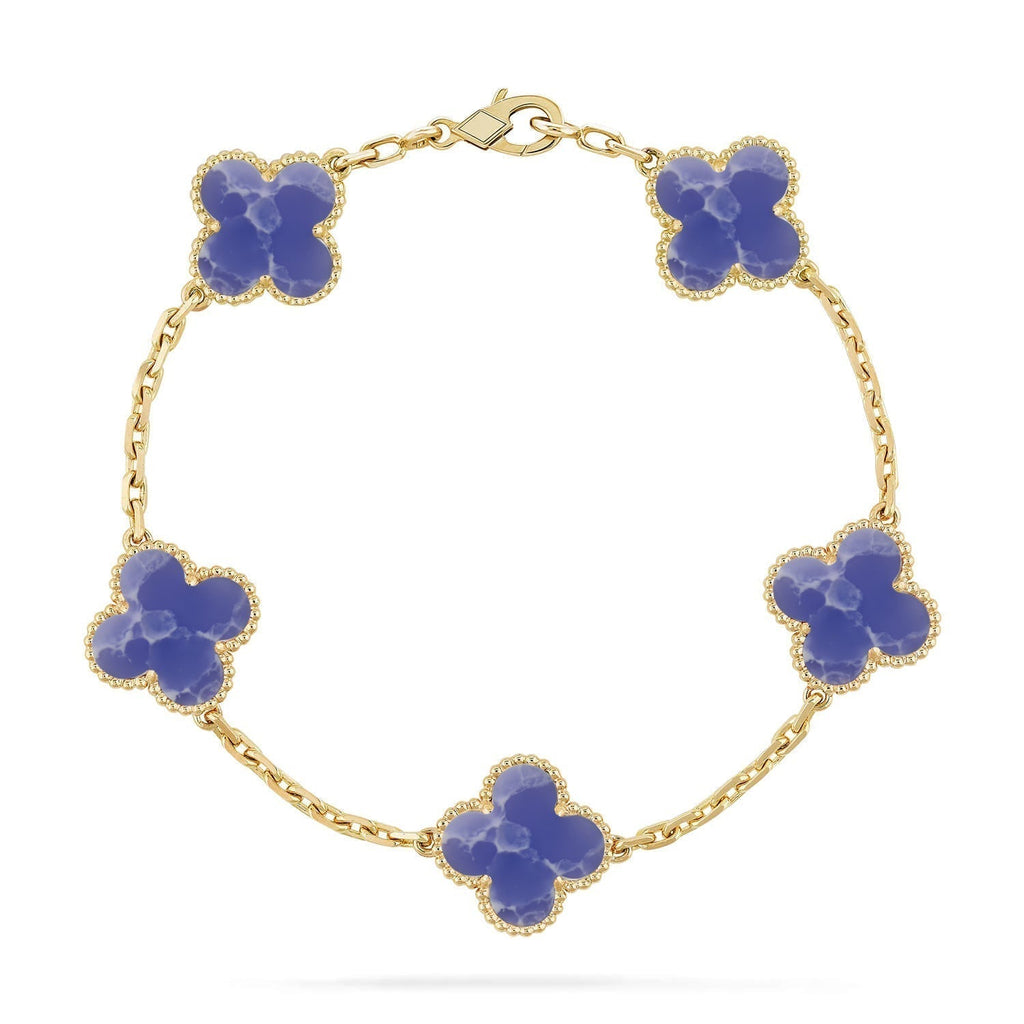 New CLOVER 5 MOTIF BLUE VEINS BRACELET COLLECTION