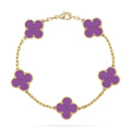 New  CLOVER 5 MOTIF VIOLET BRACELET COLLECTION