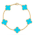 New  CLOVER 5 MOTIF TURQUOISE BRACELET COLLECTION