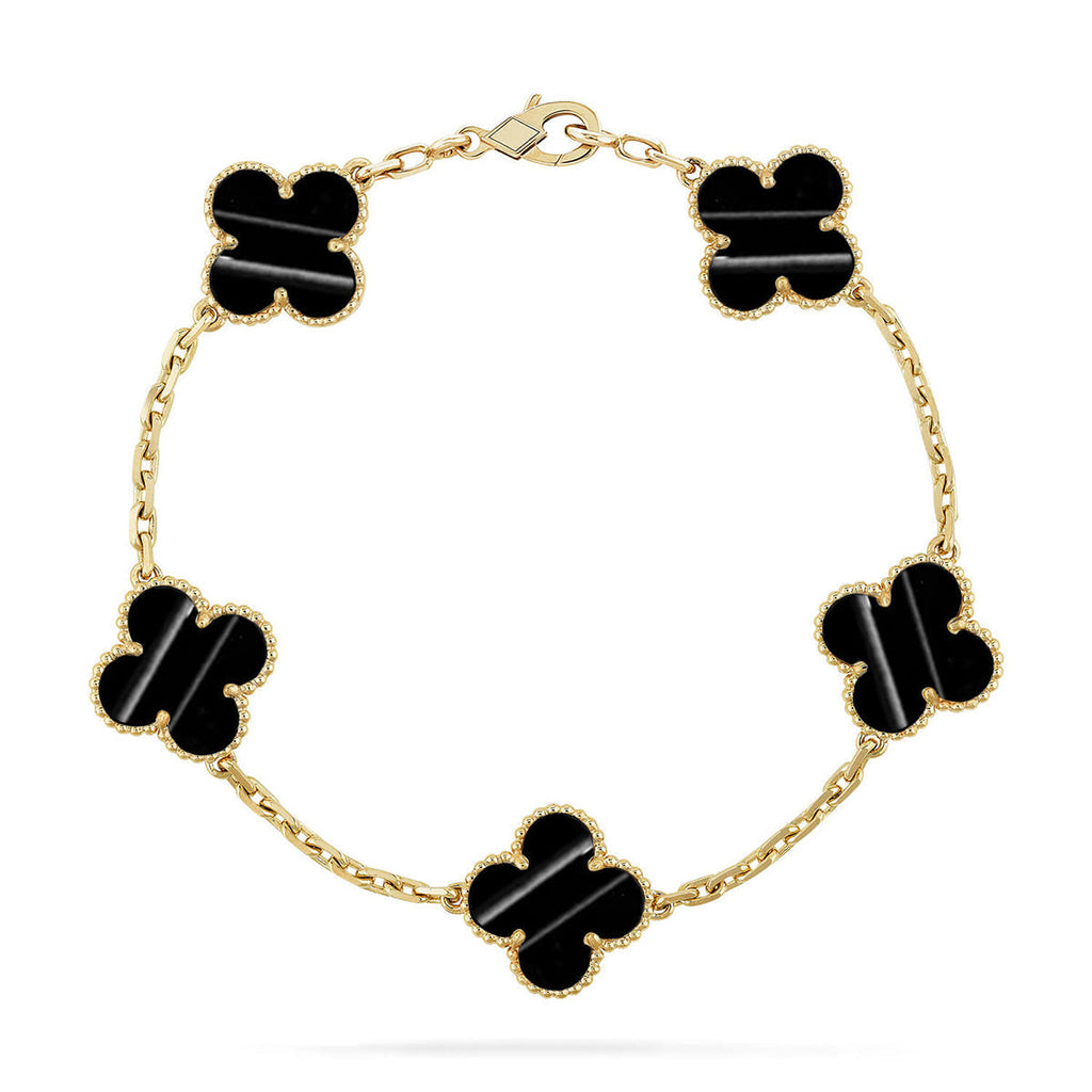 New  CLOVER 5 MOTIF PULSAR STONE BRACELET COLLECTION
