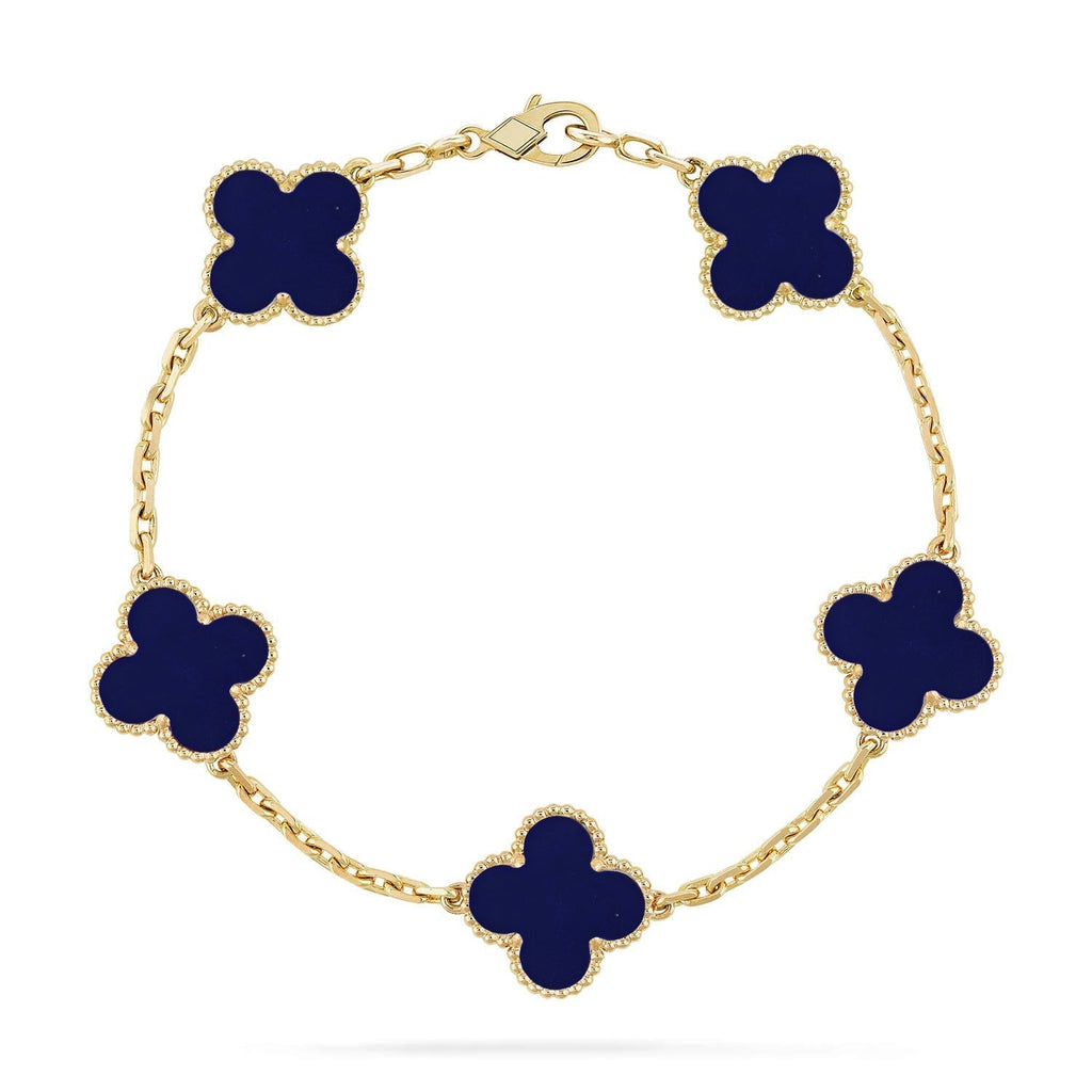 New CLOVER 5 MOTIF LAPIS LAZULI BRACELET COLLECTION