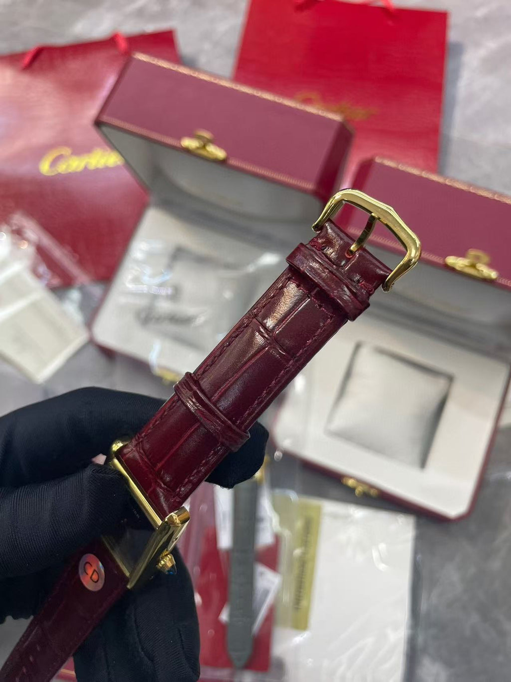 CARTIER Tank Louis Cartier Watch,Quartz Movement, Leather