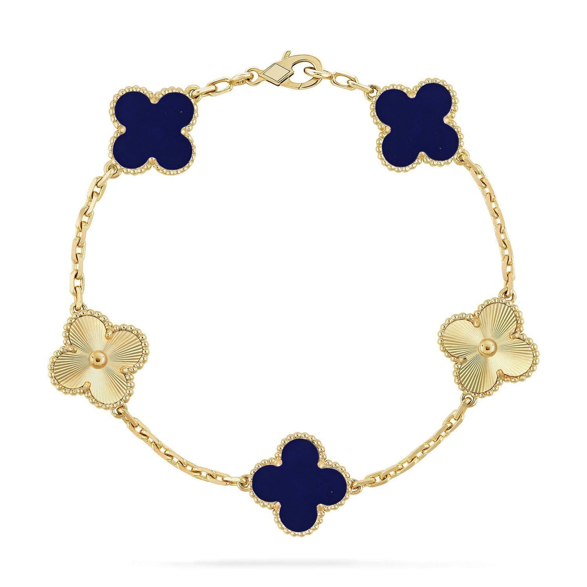 New CLOVER 5 MOTIF LAPIS LAZULI BRACELET COLLECTION