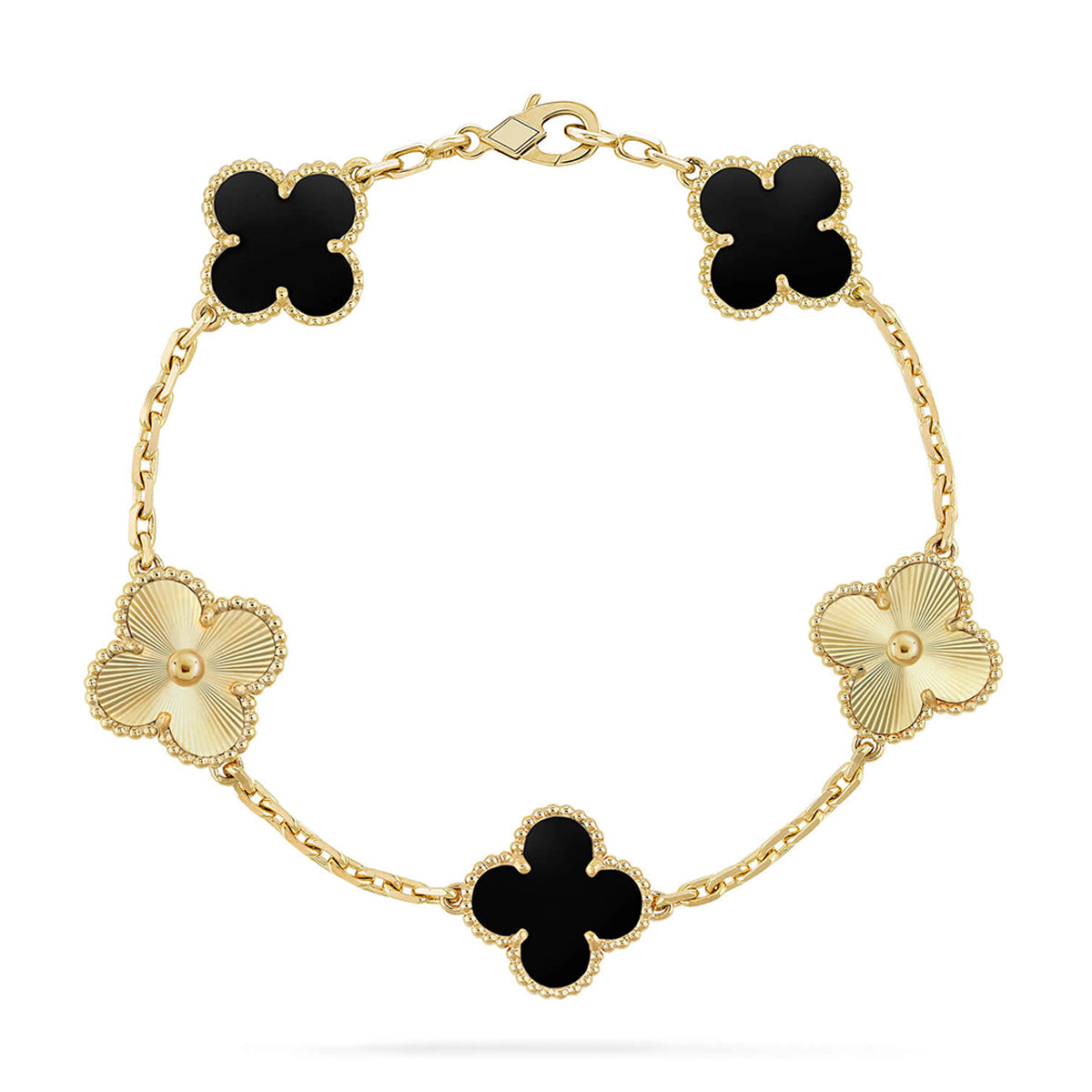 New CLOVER 5 MOTIF ONYXS BRACELET COLLECTION