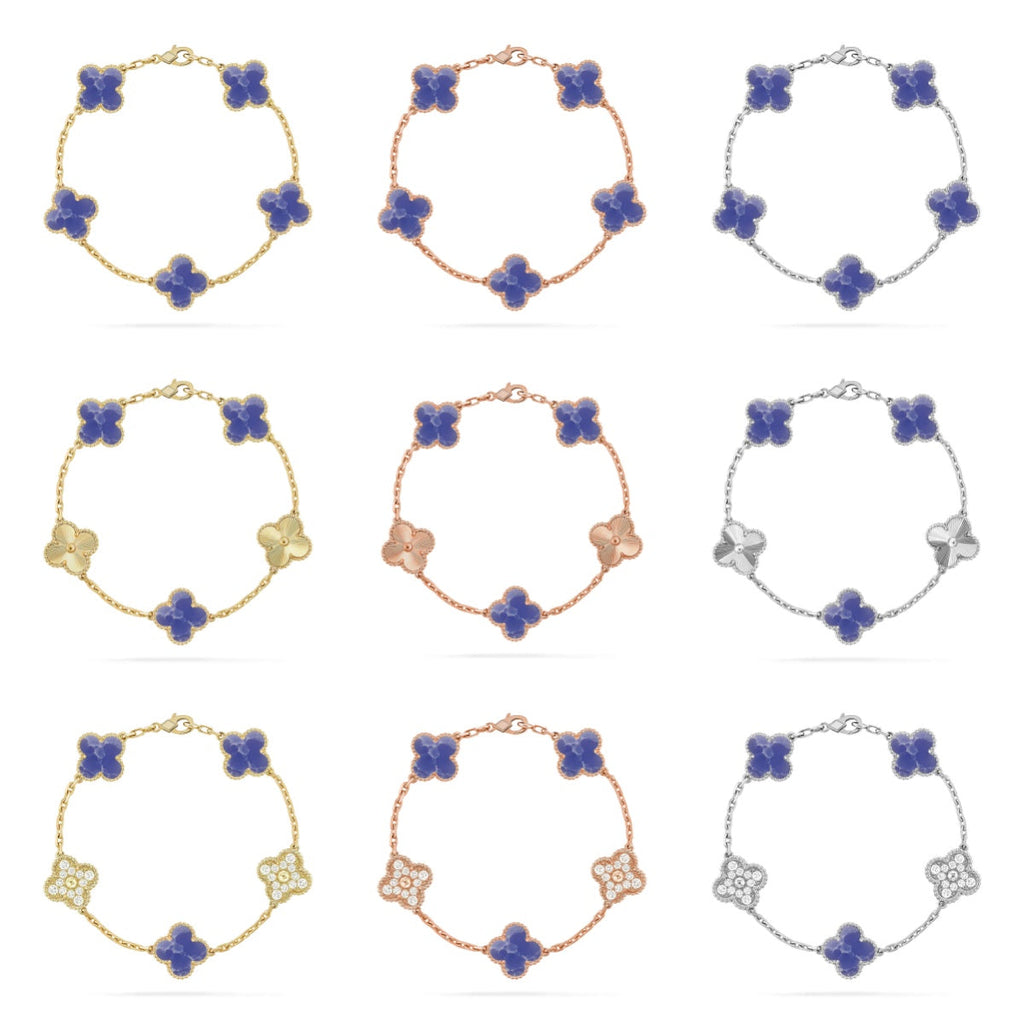New CLOVER 5 MOTIF BLUE VEINS BRACELET COLLECTION