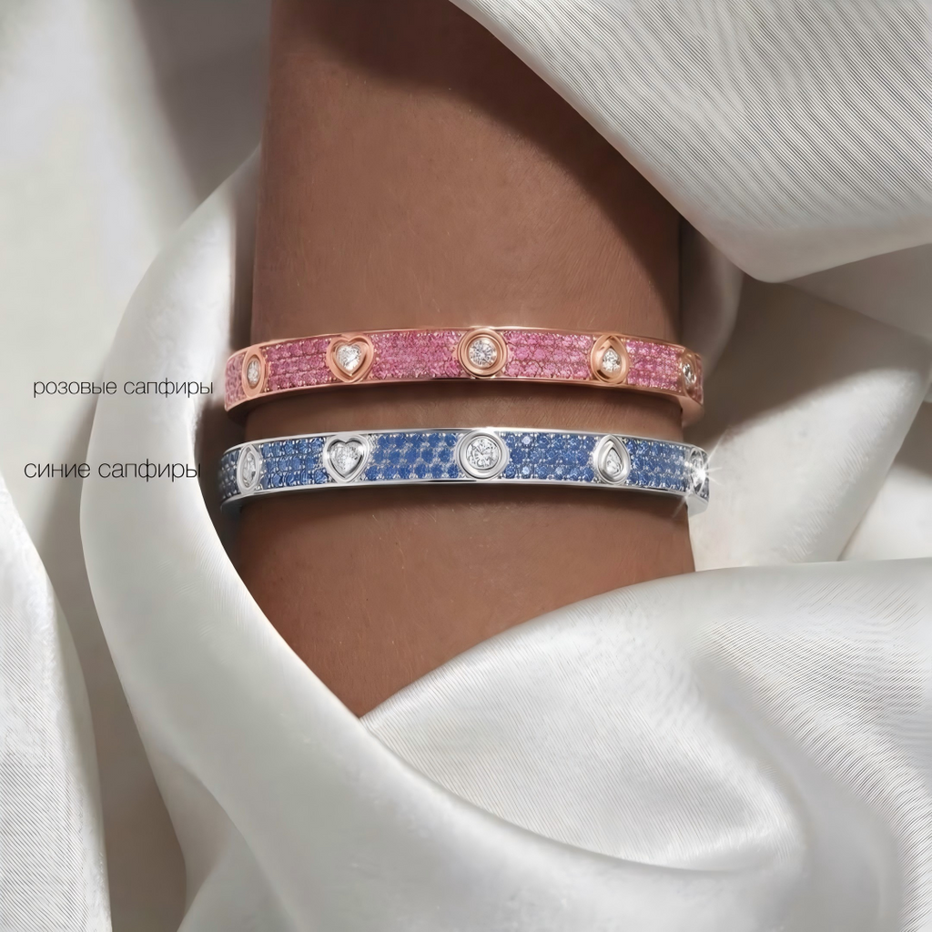 2026 PAVE GEMSTONE LOVE BRACELET 6.1MM 10 DIAMONDS