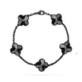 New CLOVER 5 MOTIF BLACK BRACELET