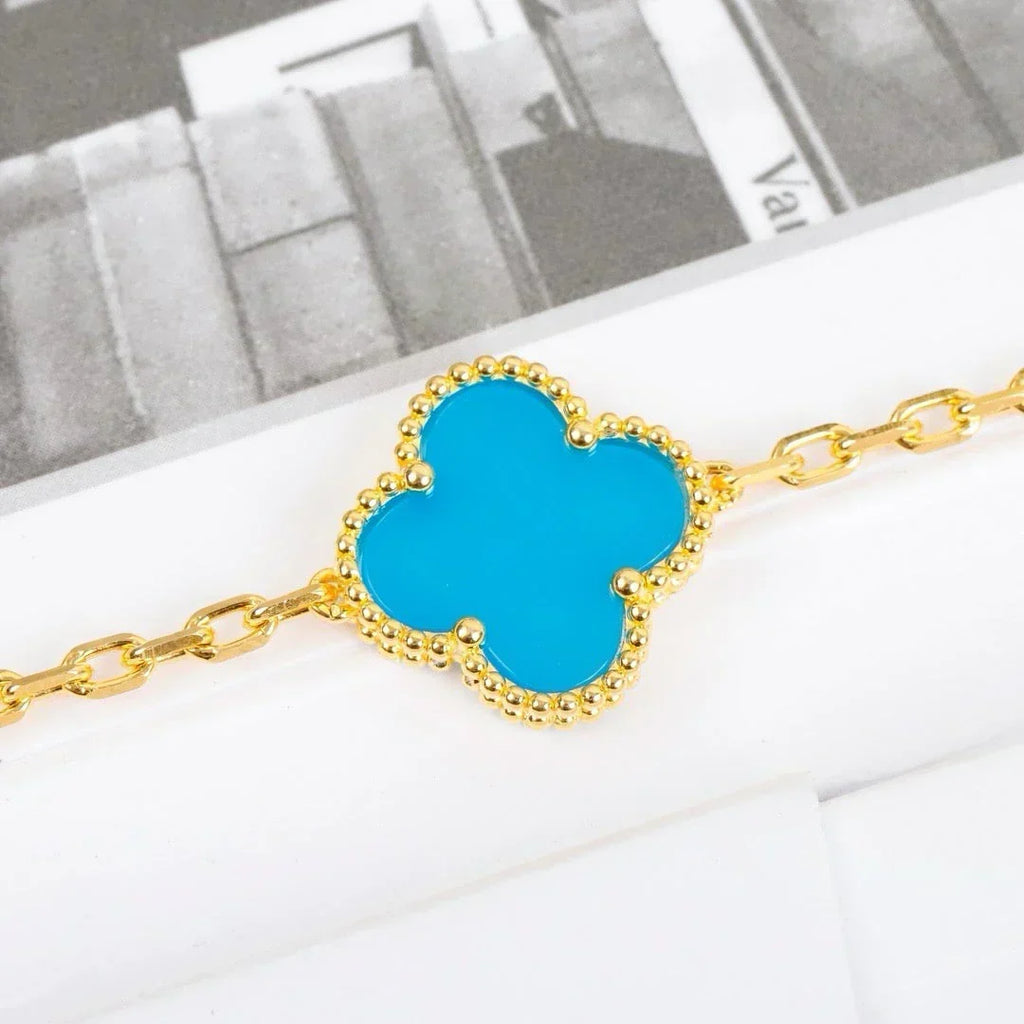 New  CLOVER 5 MOTIF TURQUOISE BRACELET COLLECTION