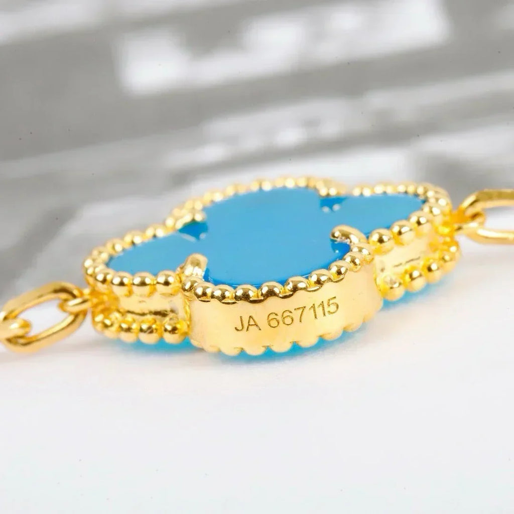 New  CLOVER 5 MOTIF TURQUOISE BRACELET COLLECTION