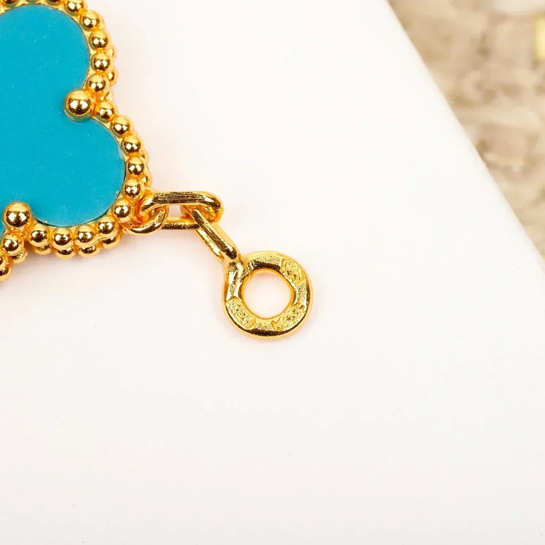 New  CLOVER 5 MOTIF TURQUOISE BRACELET COLLECTION