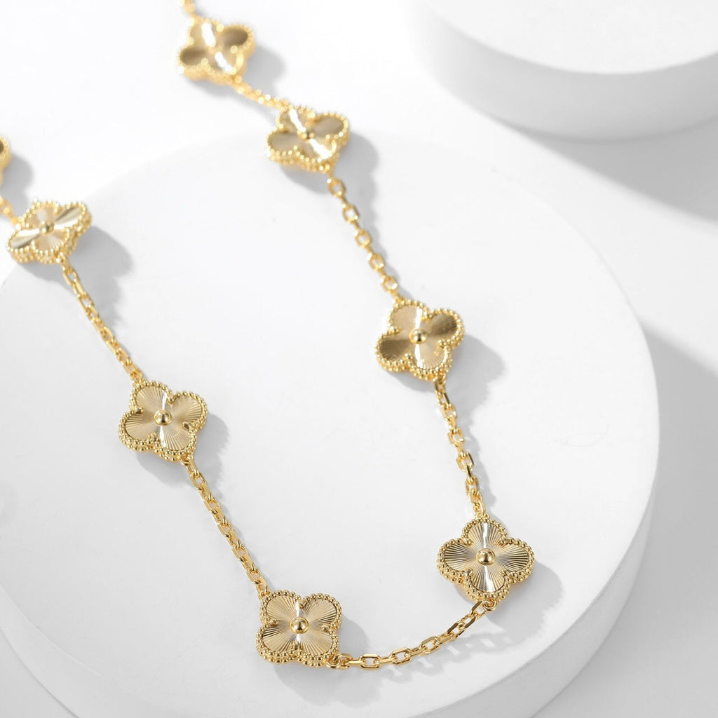 CLOVER 10 MOTIFS LASER NECKLACE