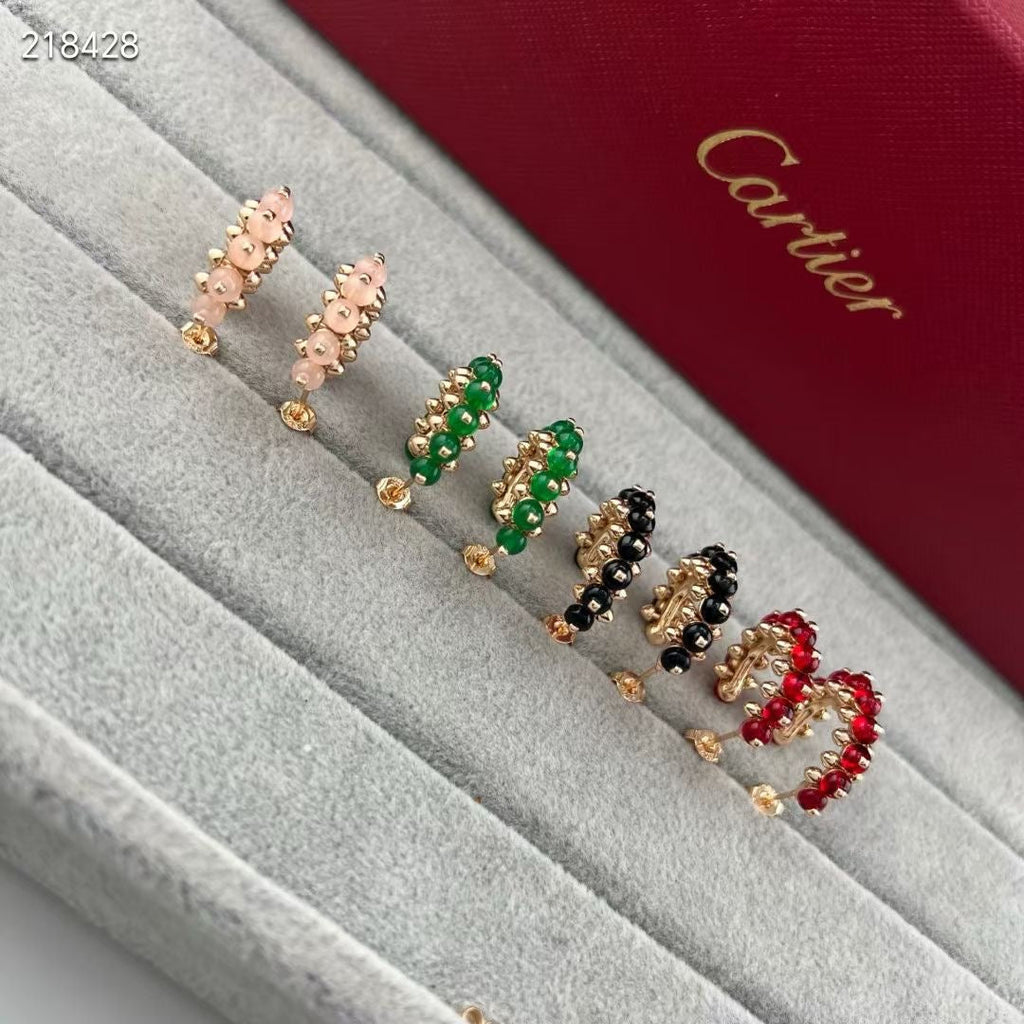NEW COLORED GEMSTONE COLLECTION SMALL HOOP EARRINGS