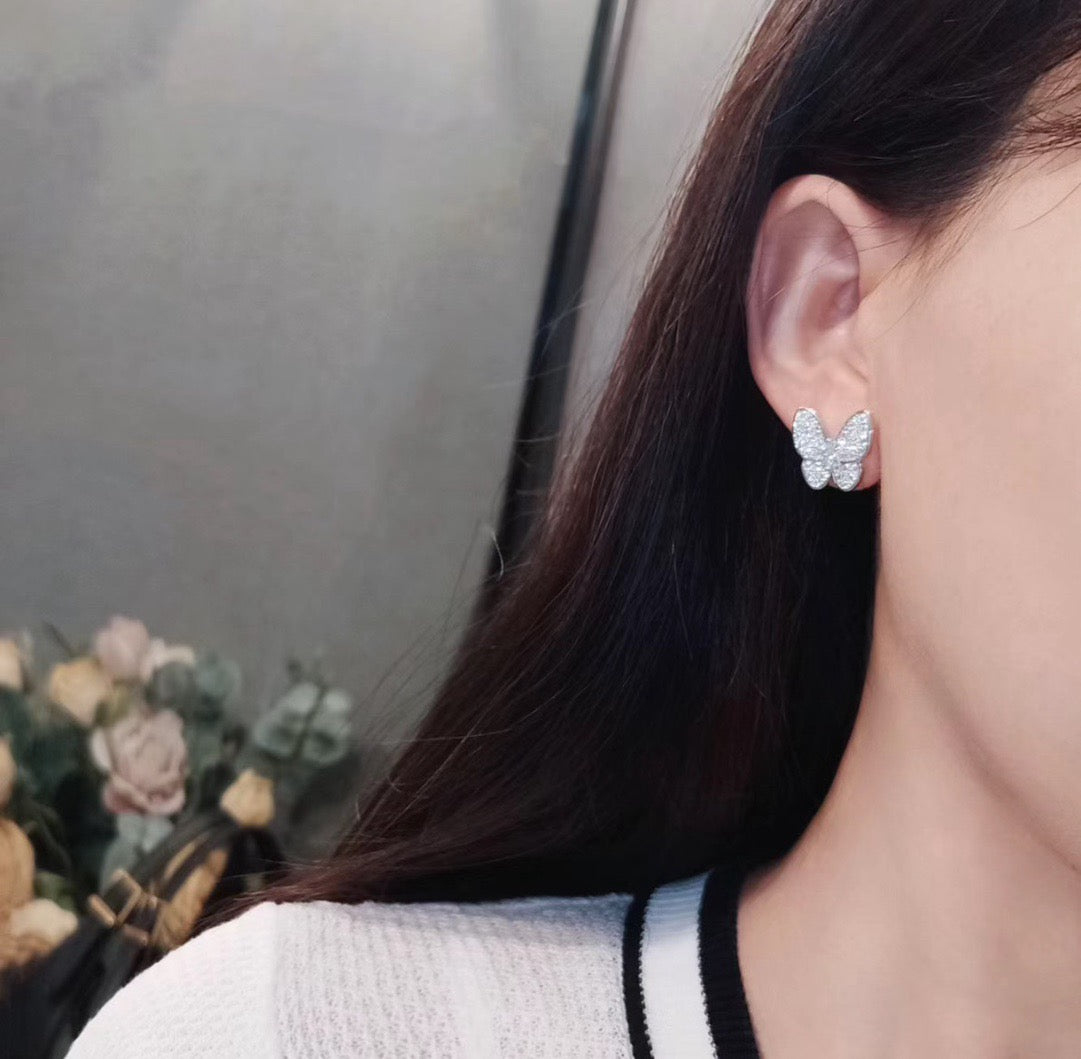 BUTTERFLY ALL DIAMOND EARRINGS