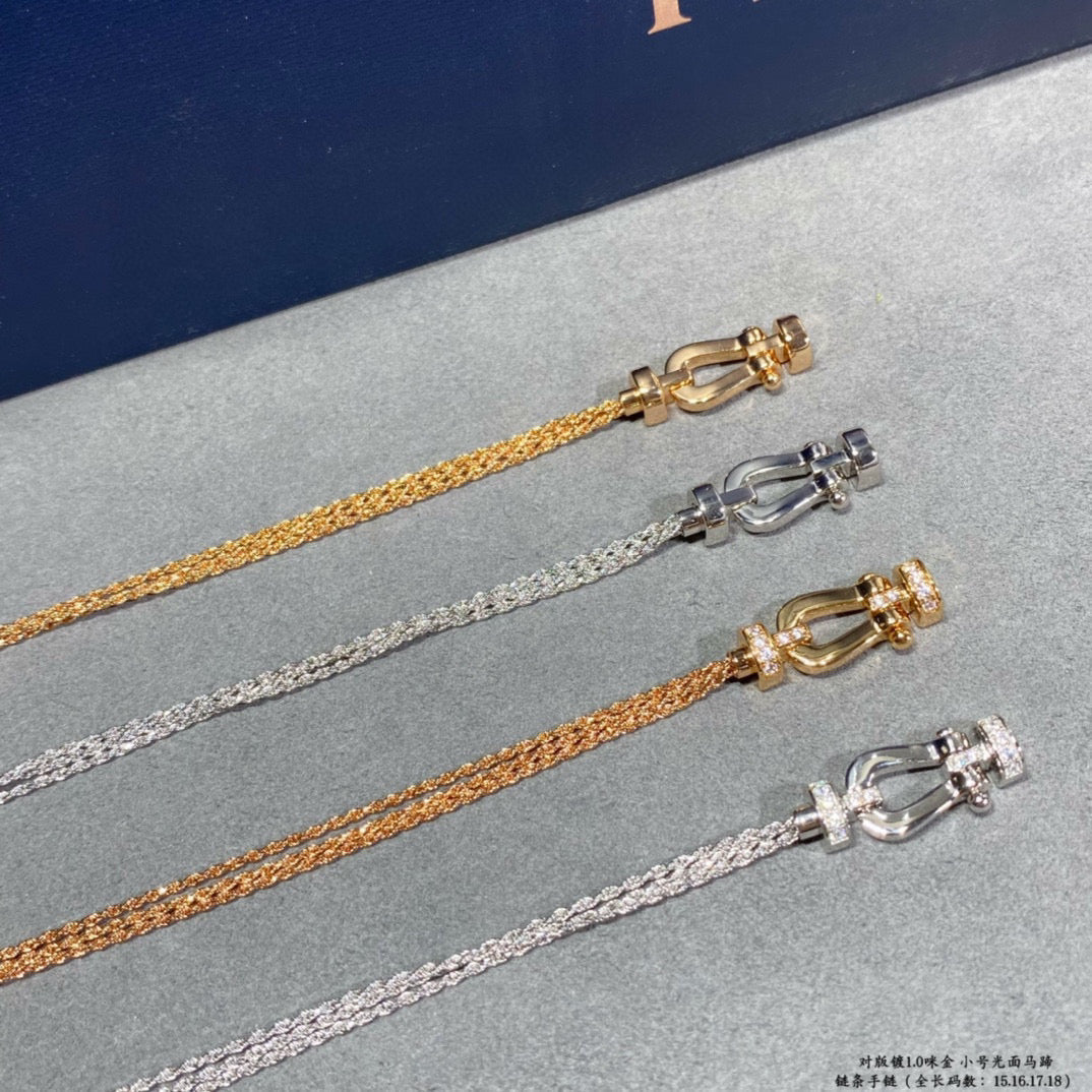 FORCE SMALL HORSESHOE  DIAMOND CHAIN ROPE BRACELET