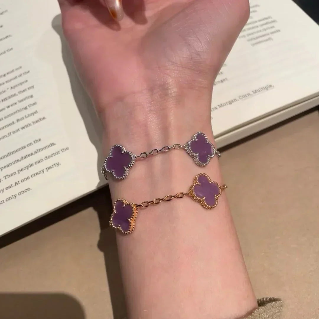 New  CLOVER 5 MOTIF VIOLET BRACELET COLLECTION