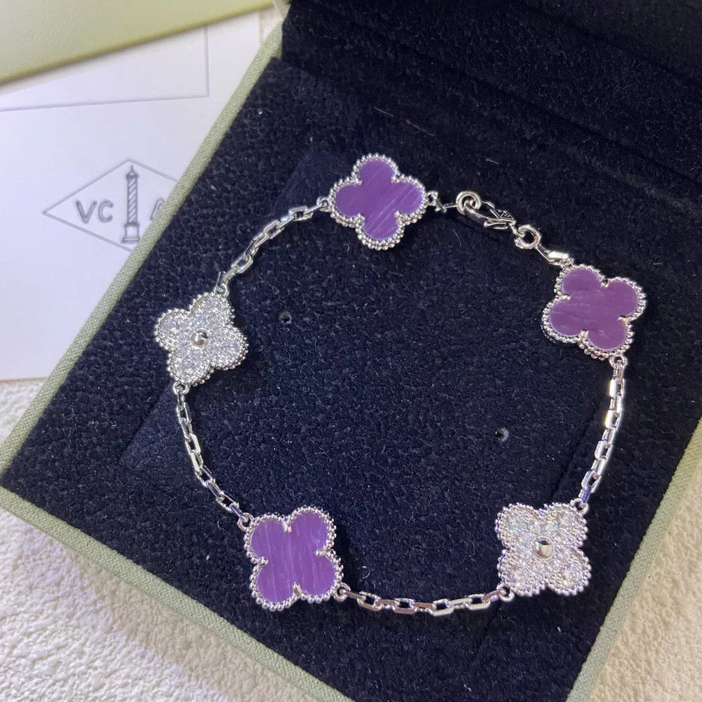 New  CLOVER 5 MOTIF VIOLET BRACELET COLLECTION