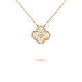 CLOVER 15MM DIAMOND SINGLE FLOWER NECKLACE