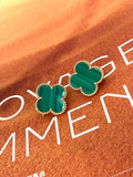 CLOVER LARGE (20mm) 1 MOTIFS GREENER MOP STUD EARRINGS