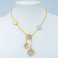 CLOVER MOTHER OF PEARL NECKLACE 6 MOTIF