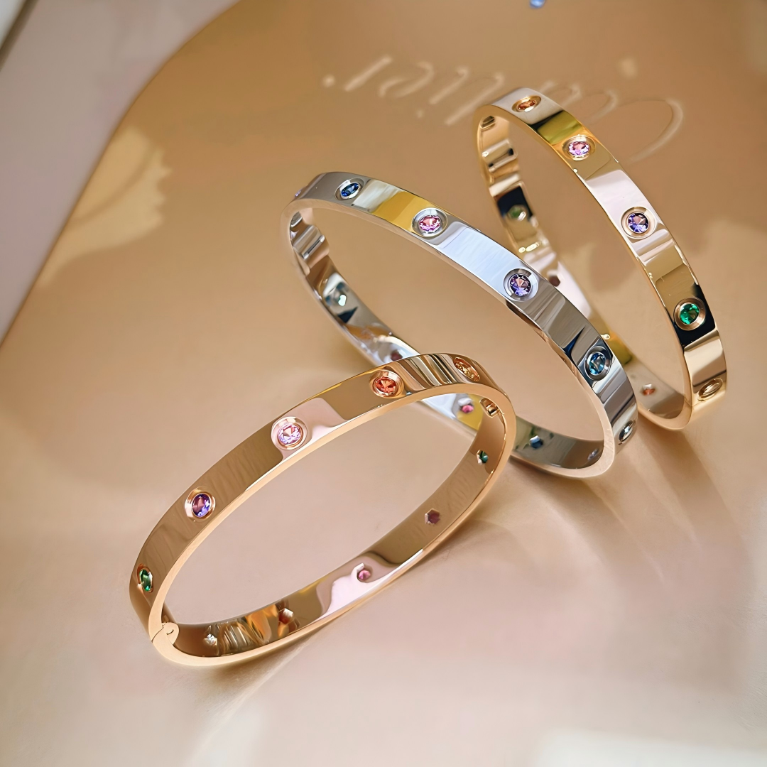 2026 RAINBOW LOVE BRACELET 6.1MM  10 DIAMONDS