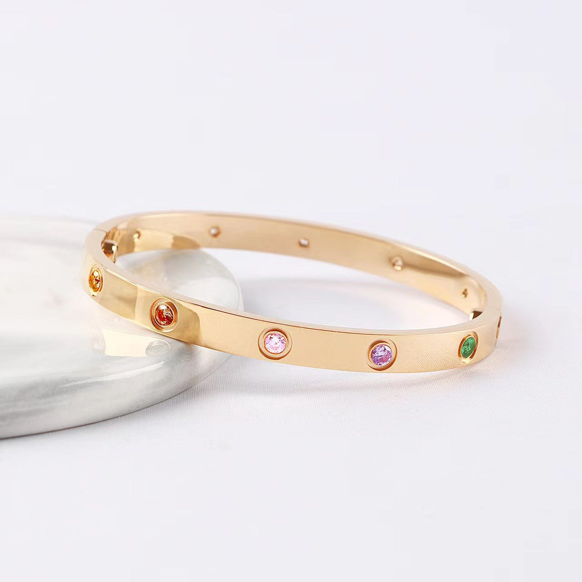 2026 RAINBOW LOVE BRACELET 6.1MM  10 DIAMONDS