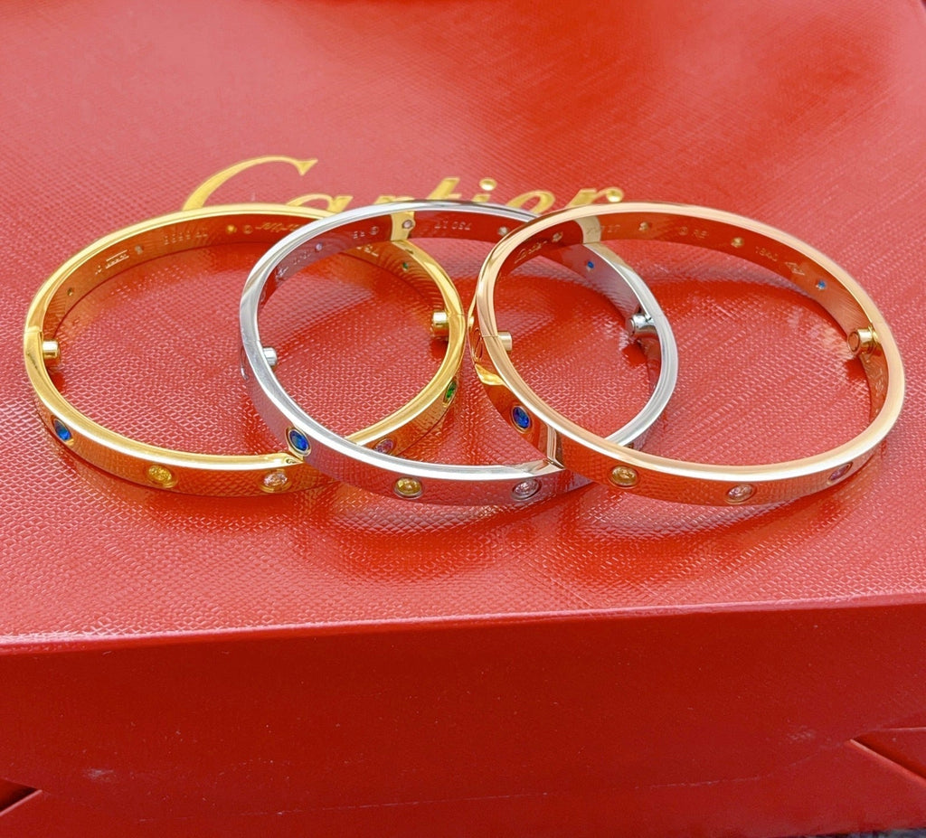 2026 RAINBOW LOVE BRACELET 6.1MM  10 DIAMONDS