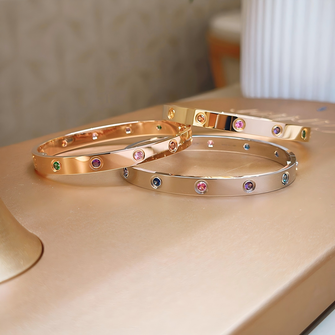 2026 RAINBOW LOVE BRACELET 6.1MM  10 DIAMONDS