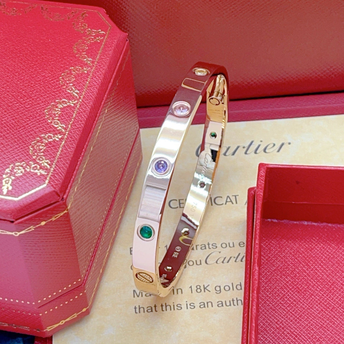 2026 RAINBOW LOVE BRACELET 6.1MM  10 DIAMONDS