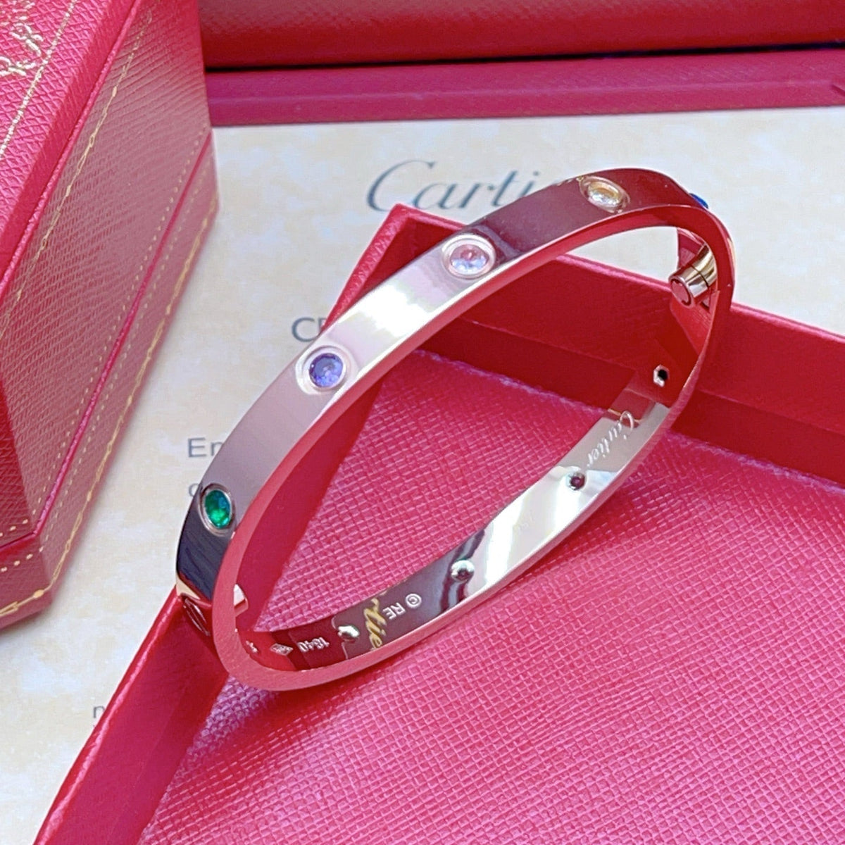 2026 RAINBOW LOVE BRACELET 6.1MM  10 DIAMONDS