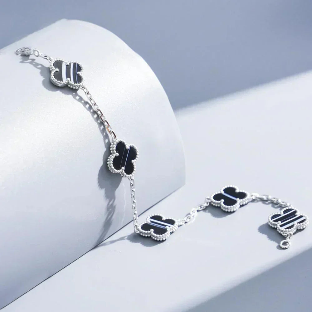 New  CLOVER 5 MOTIF PULSAR STONE BRACELET COLLECTION