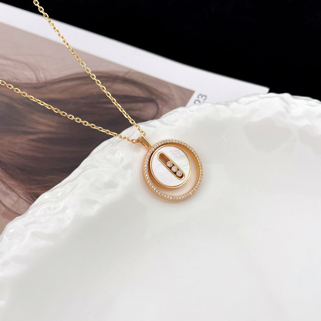 MOVE MM NACRE BLANCHE DIAMOND NECKLACE