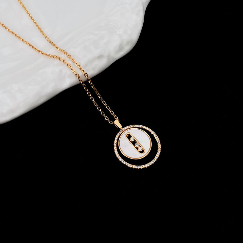 MOVE MM NACRE BLANCHE DIAMOND NECKLACE
