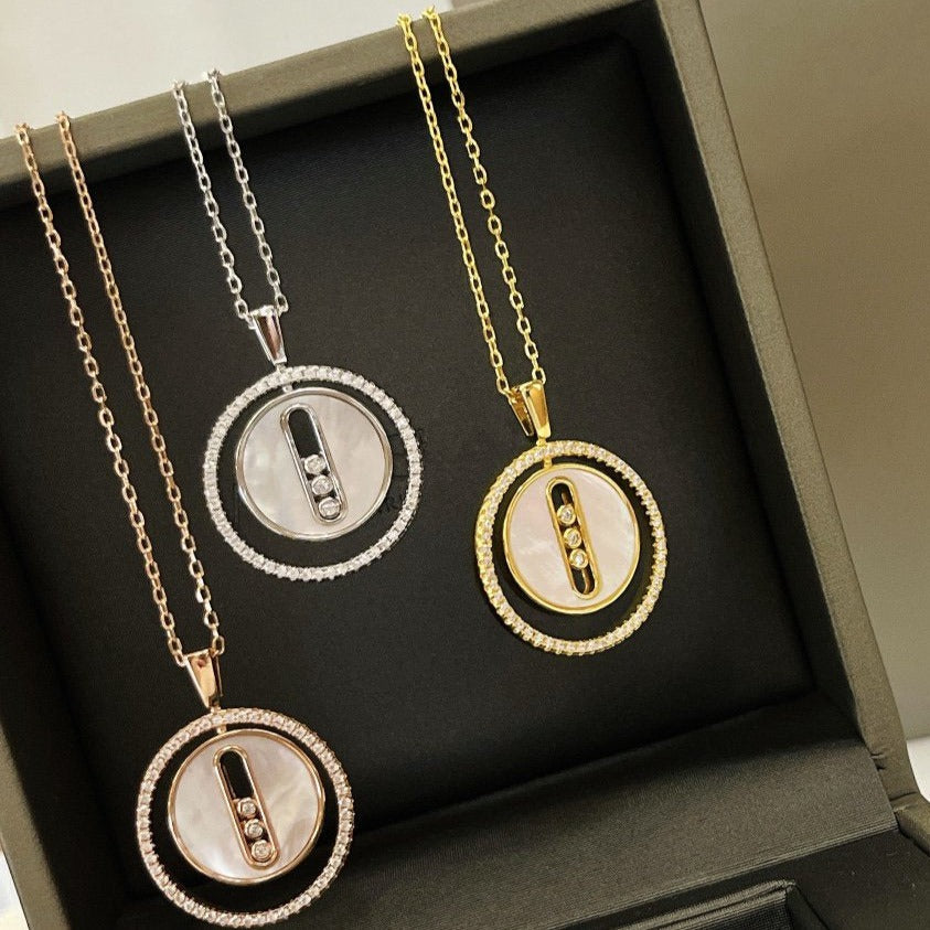 MOVE MM NACRE BLANCHE DIAMOND NECKLACE