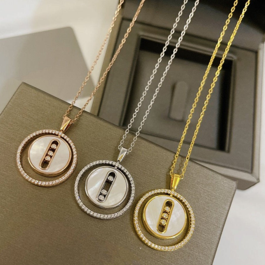MOVE MM NACRE BLANCHE DIAMOND NECKLACE