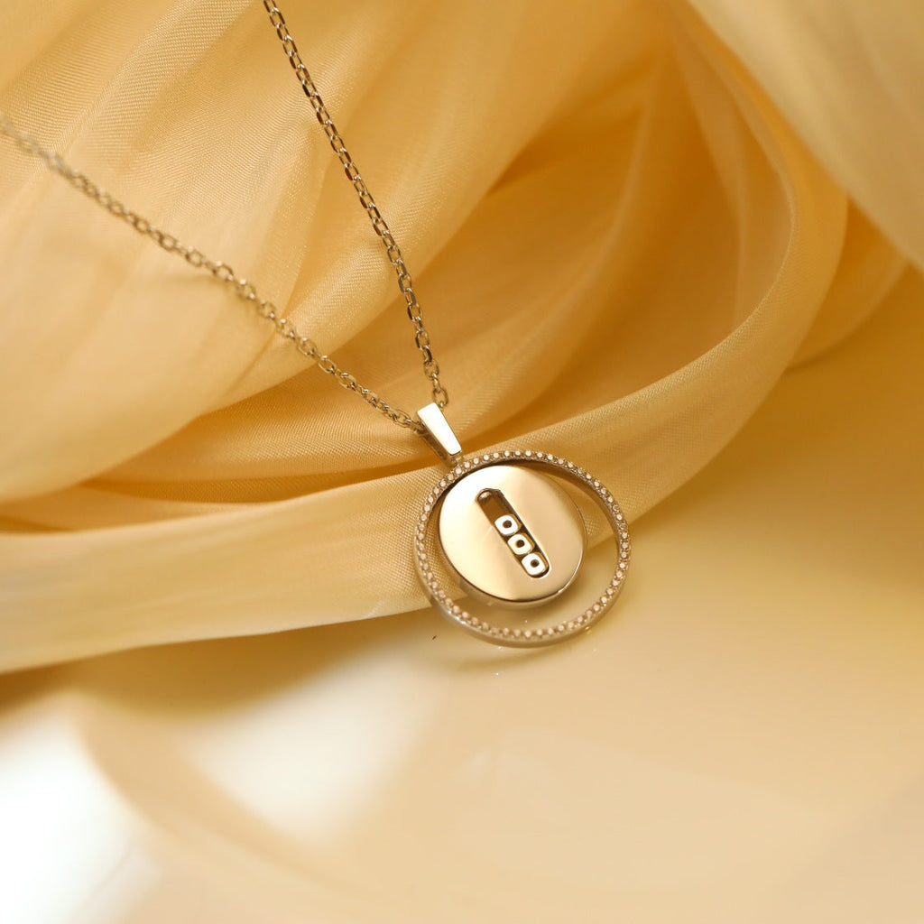MOVE MM SILVER DIAMOND NECKLACE