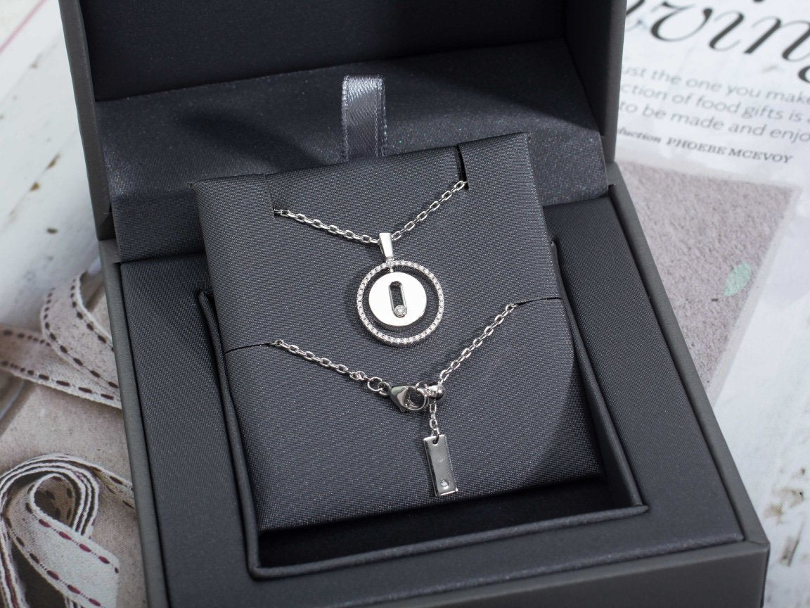 MOVE PM NECKLACE SILVER DIAMOND