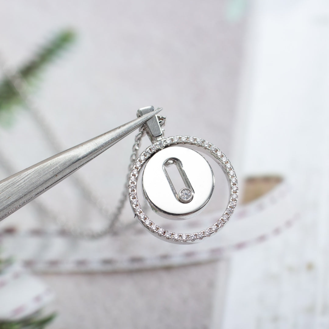 MOVE PM NECKLACE SILVER DIAMOND