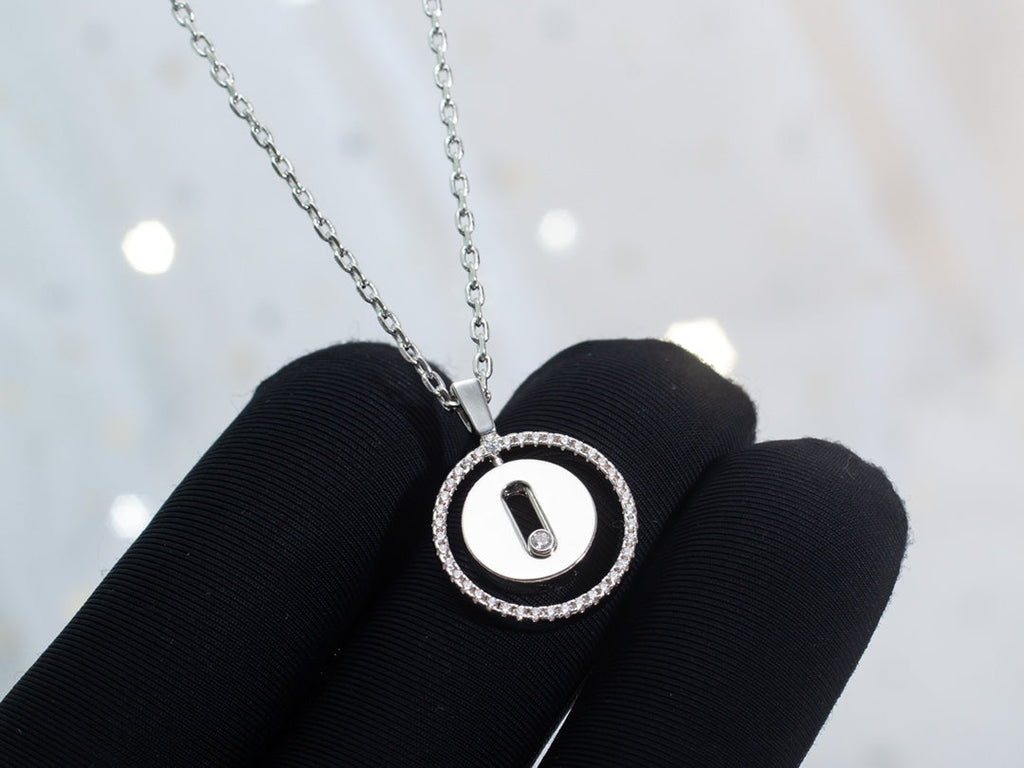 MOVE PM NECKLACE SILVER DIAMOND