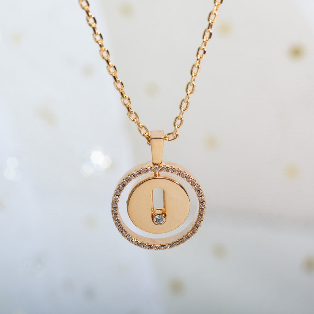 MOVE PM NECKLACE PINK GOLD DIAMOND
