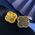 CLOVER 20MM GRAY MOP EARRINGS