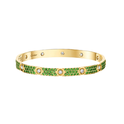2026 PAVE GEMSTONE LOVE BRACELET 6.1MM 10 DIAMONDS