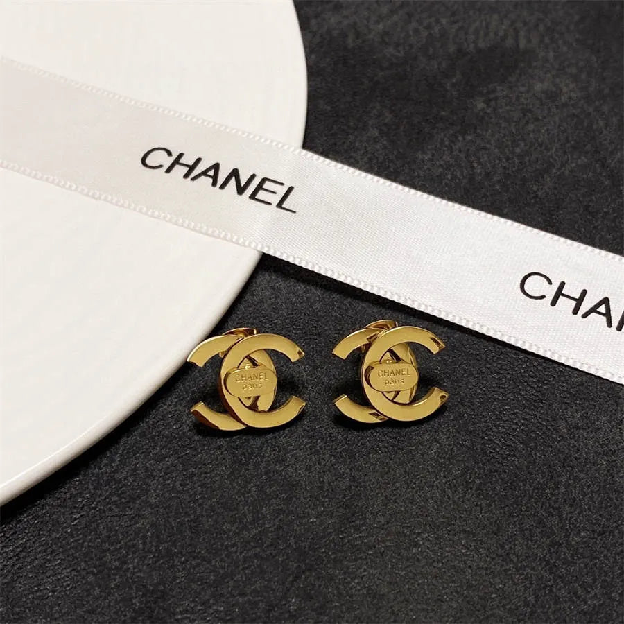 Chanel mid-vintage glossy earrings