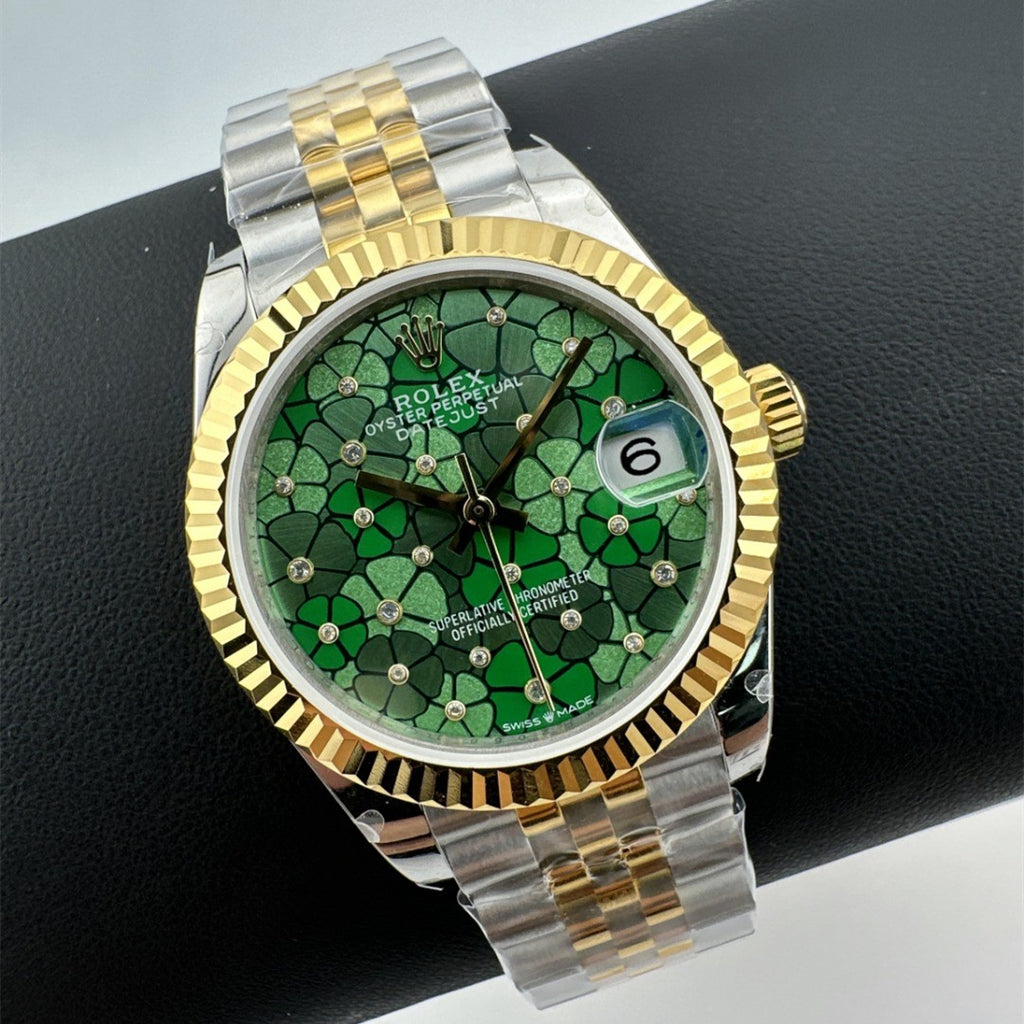 Rolex Datejust 31 Green Dial Diamonds Women's Watch 278273-0032