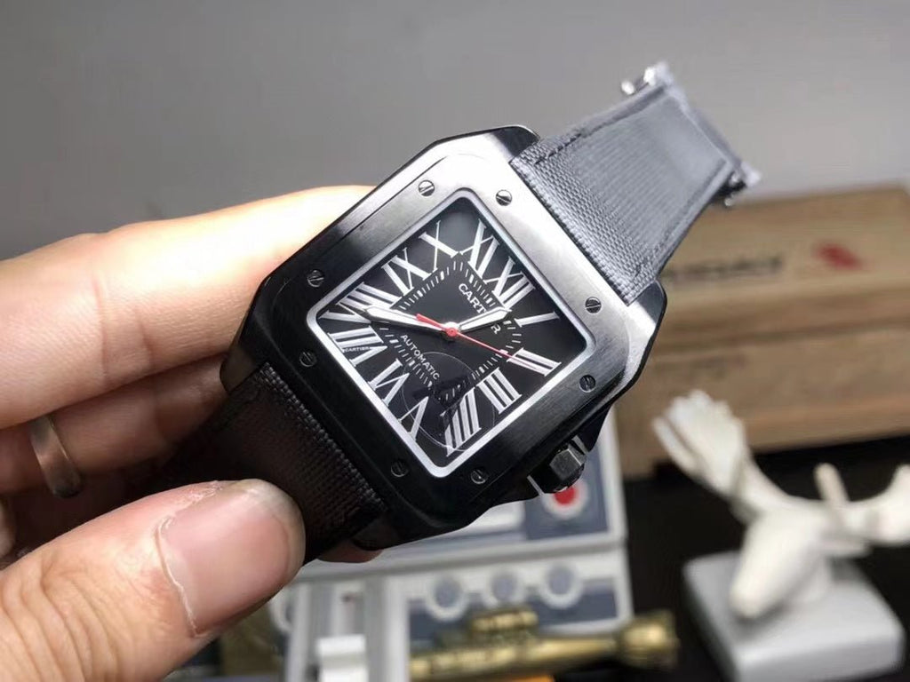 Cartier Santos 100 Carbon Watch LM WSSA0006