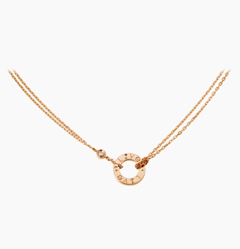 LOVE NECKLACE, 2 DIAMONDS