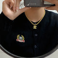 Chanel double C thick chain necklace