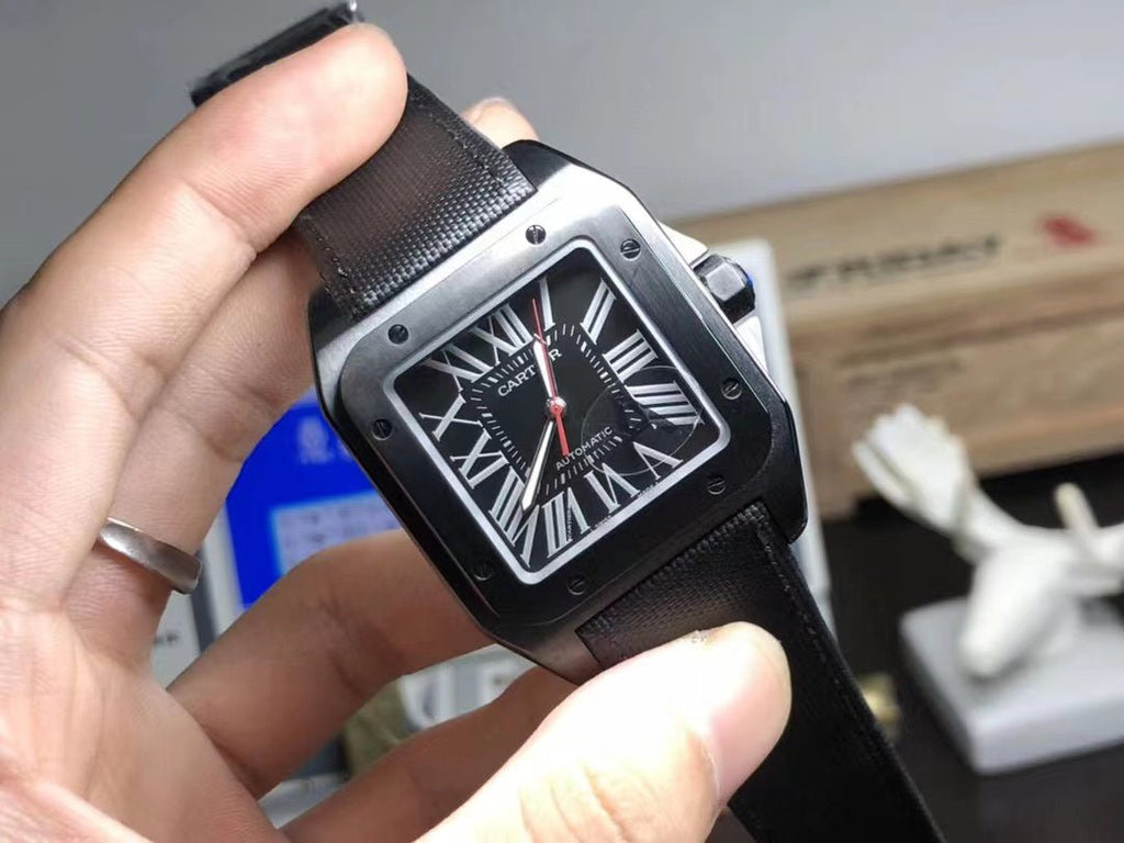 Cartier Santos 100 Carbon Watch LM WSSA0006