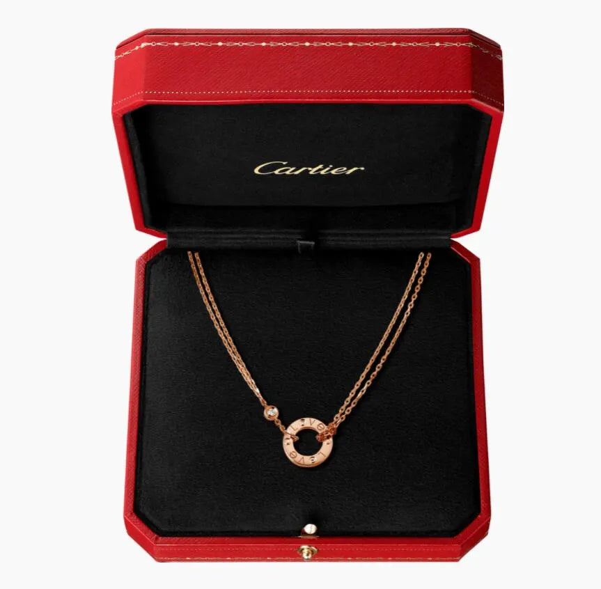 LOVE NECKLACE, 2 DIAMONDS