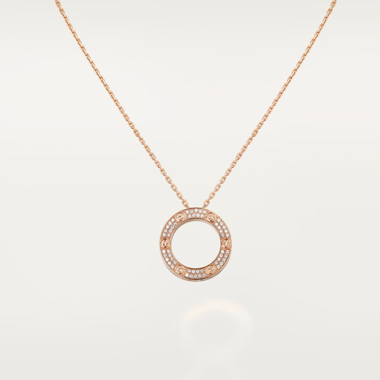 LOVE NECKLACE, DIAMOND-PAVED