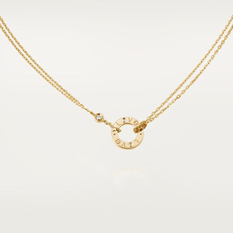 LOVE NECKLACE, 2 DIAMONDS